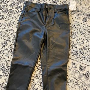 Free People black leather pants